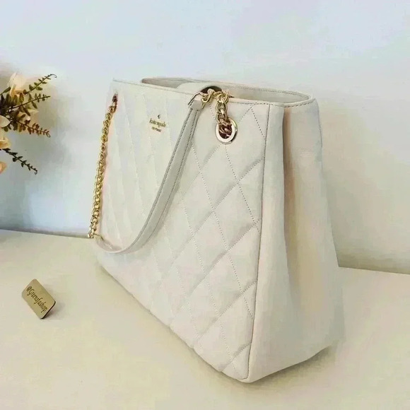 Kate spade purse carey tote shoulder bag parchment - Picture 3 of 10